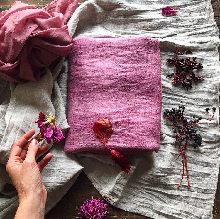 Plant Dyed - Pink Poppies