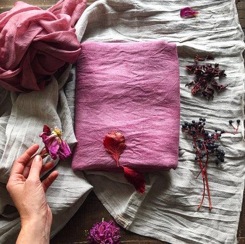  Plant Dyed - Pink Poppies
